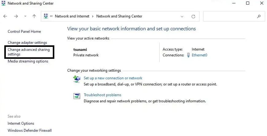 Change advanced sharing settings to share files on Windows 11 Change advanced sharing settings to share files on Windows 11