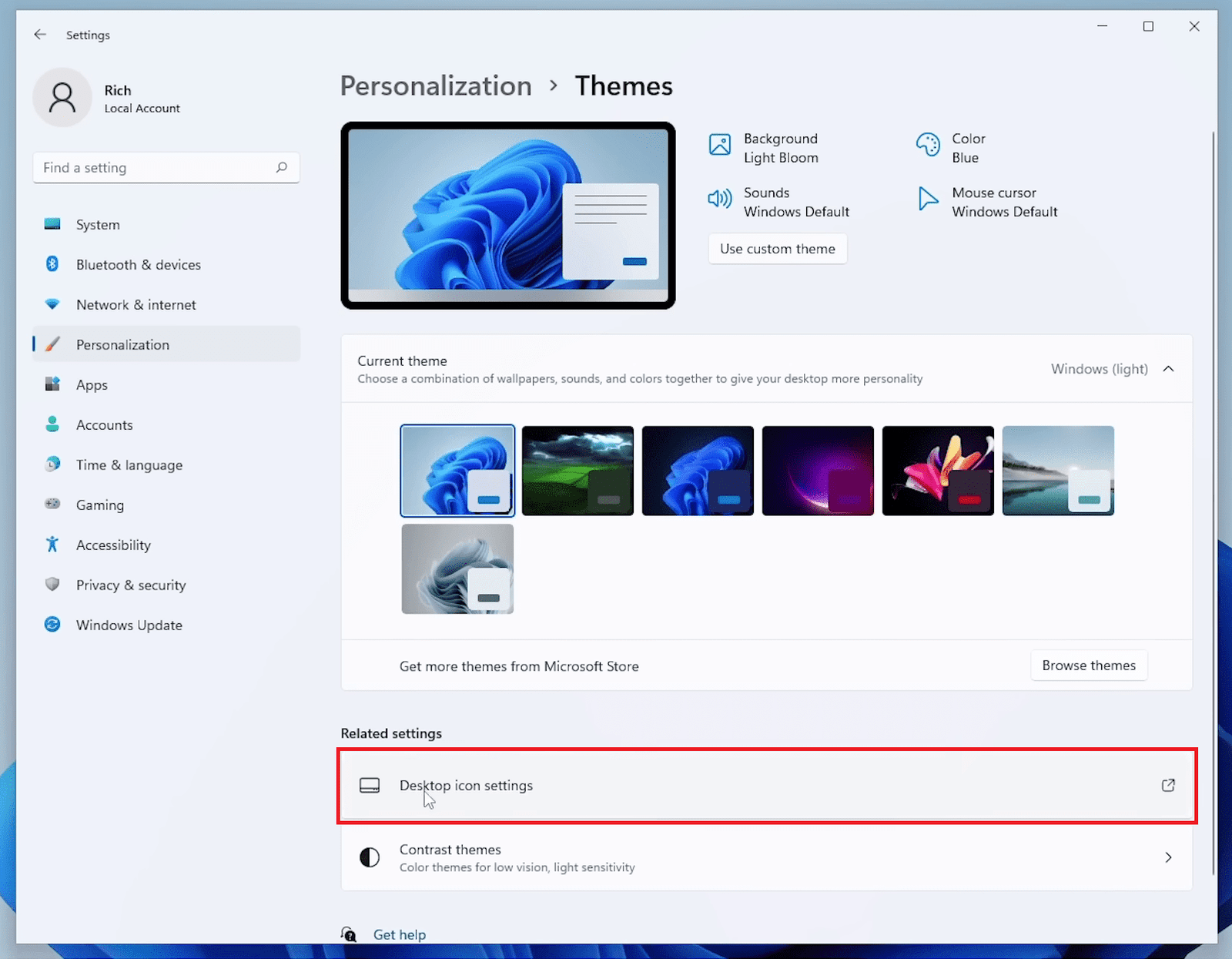 Desktop Icon Settings