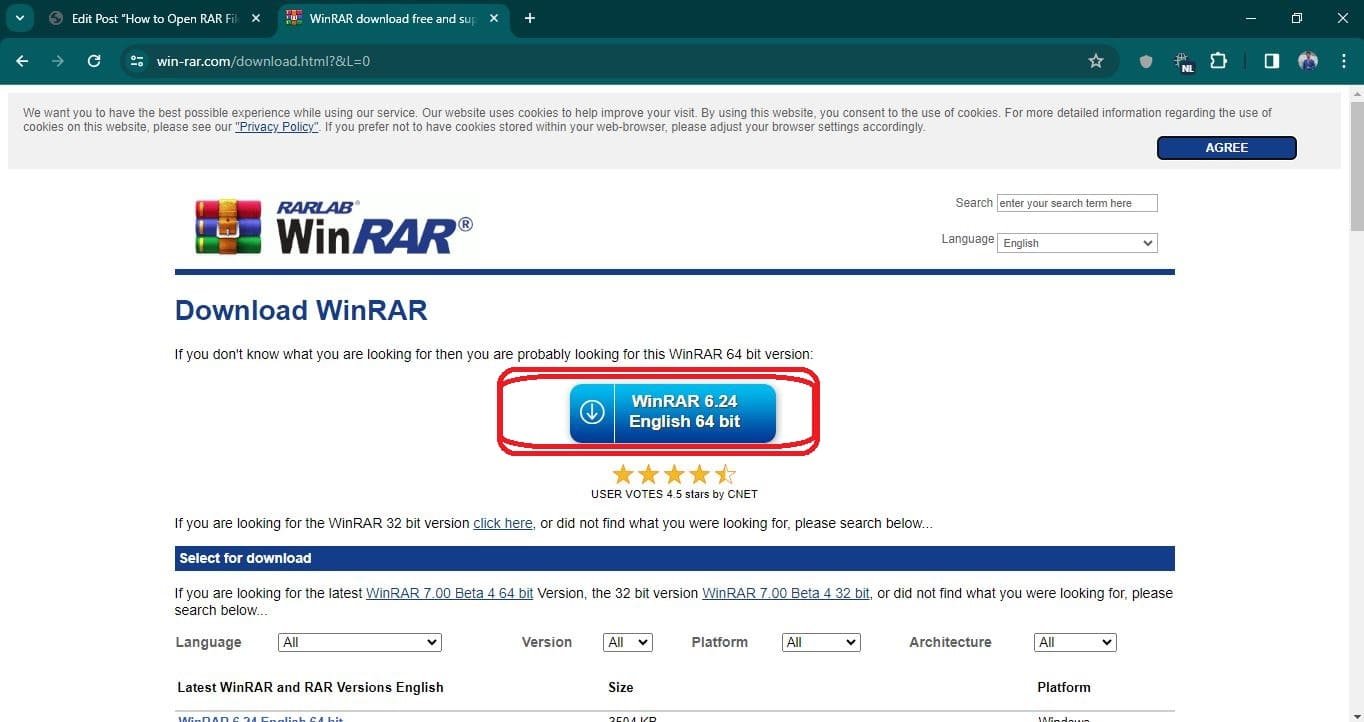 Install WinRAR