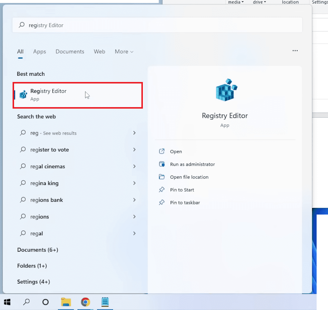 Registry editor Registry editor