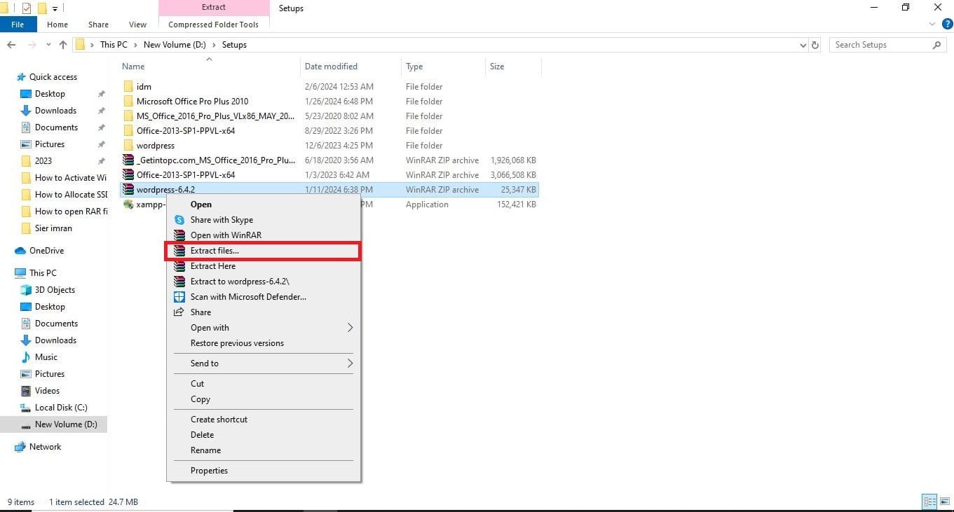 Extract Files..