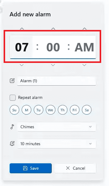 Alarm Time