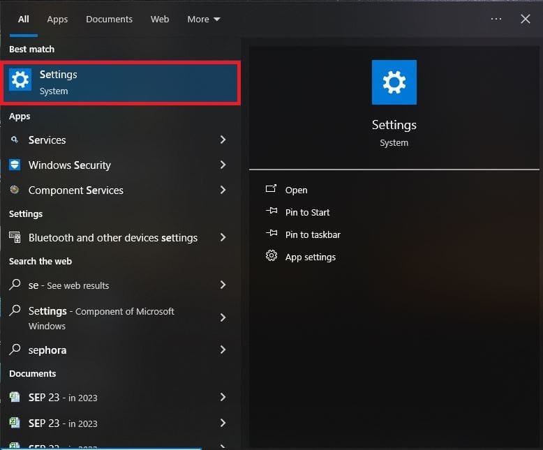 Settings Panel Settings Panel