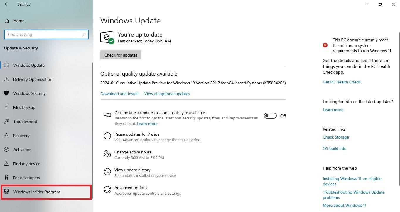 Windows Insider Program