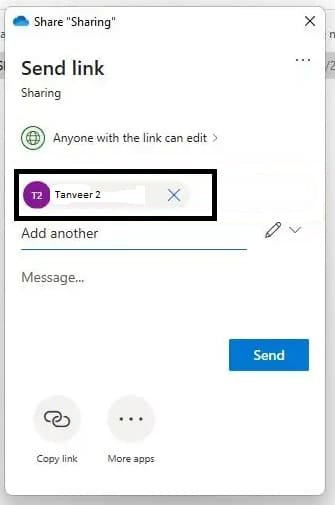 email of the person to share files on Windows 11 email of the person to share files on Windows 11
