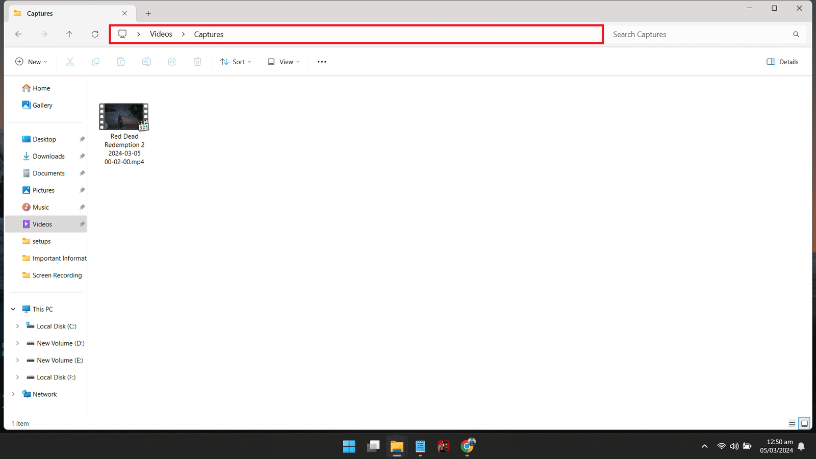 Captures directory Captures directory