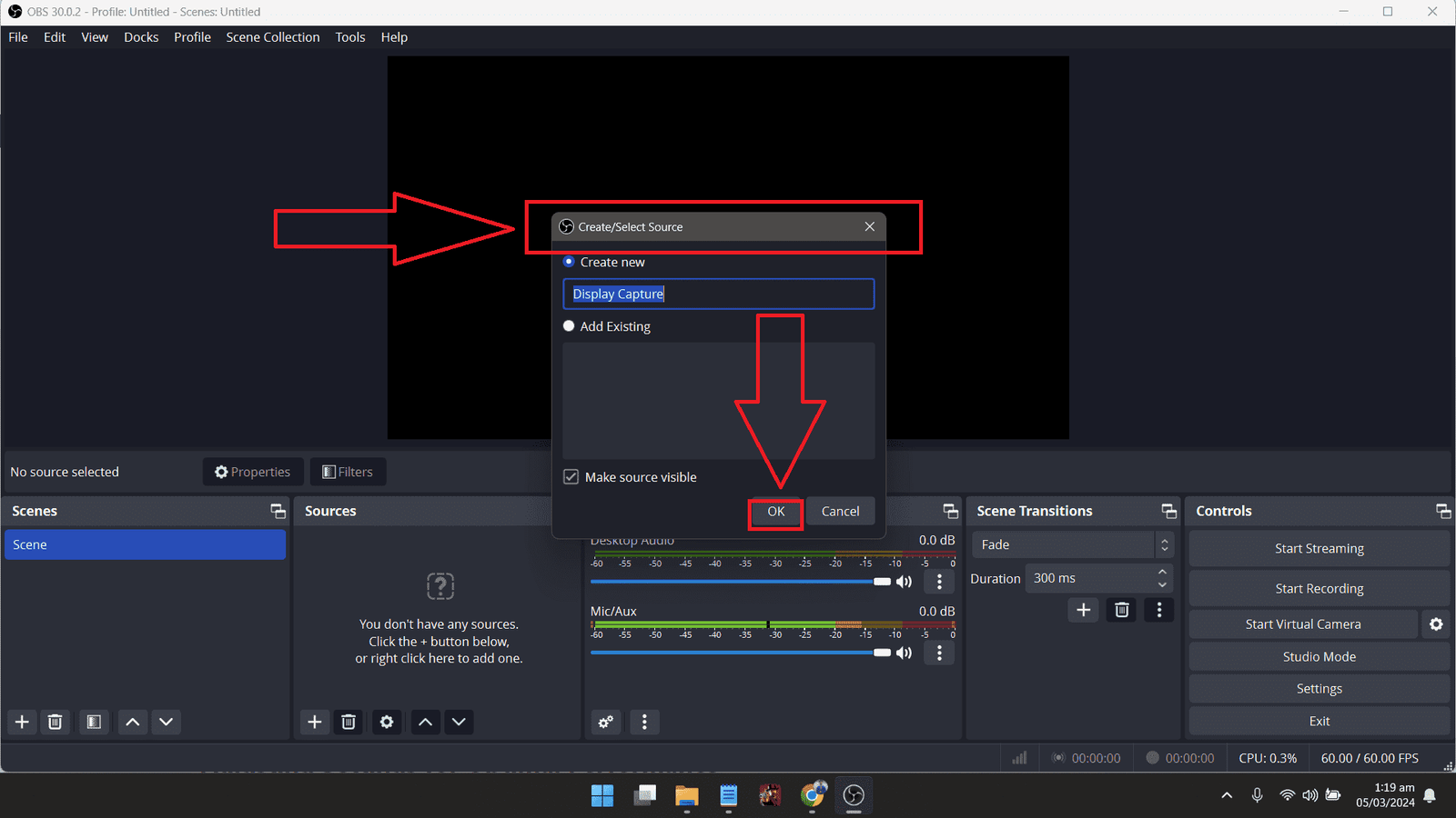 Create/Select Source OBS Studio Create/Select Source OBS Studio
