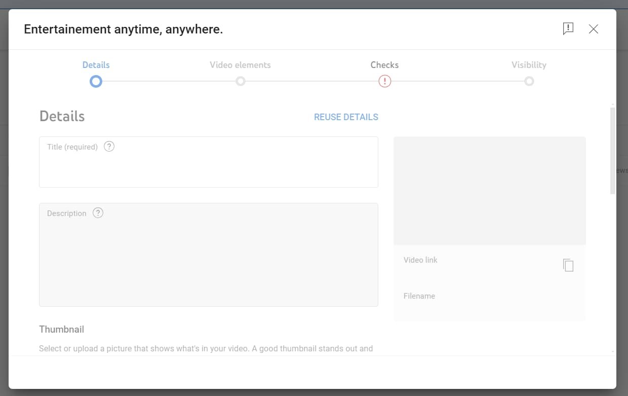 publish video publish video