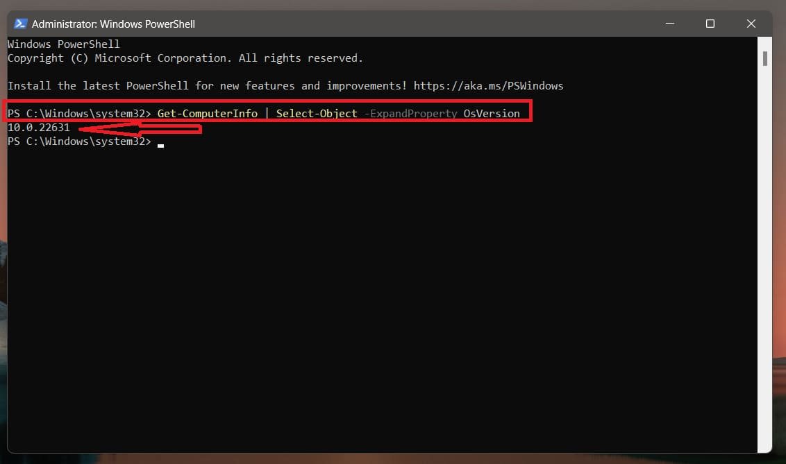 System info in power shell