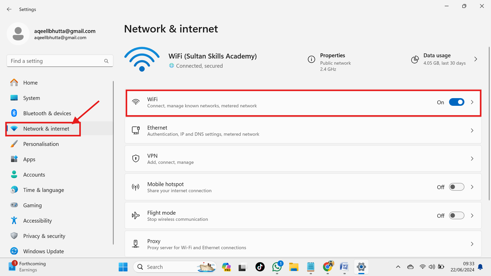 Using Settings App to Forget a Network in Windows 11