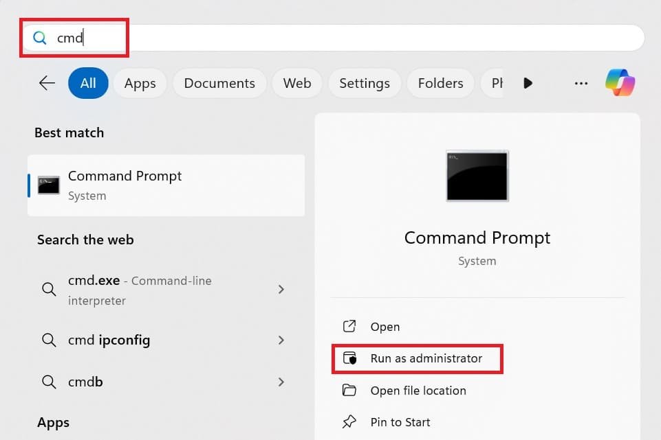 Windows 11 Command Promat