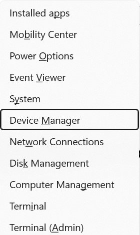 Windows 11 Device manger setting