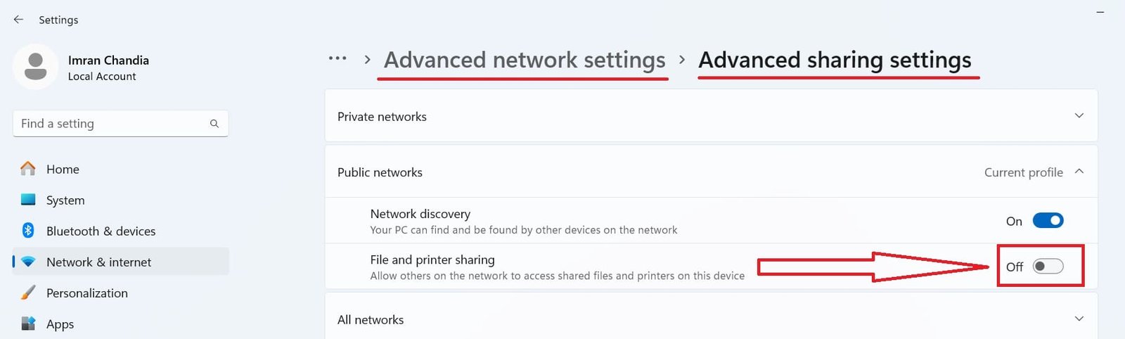 Turn Off File and Printer Sharing While Discovery is Turned On Turn Off File and Printer Sharing While Discovery is Turned On