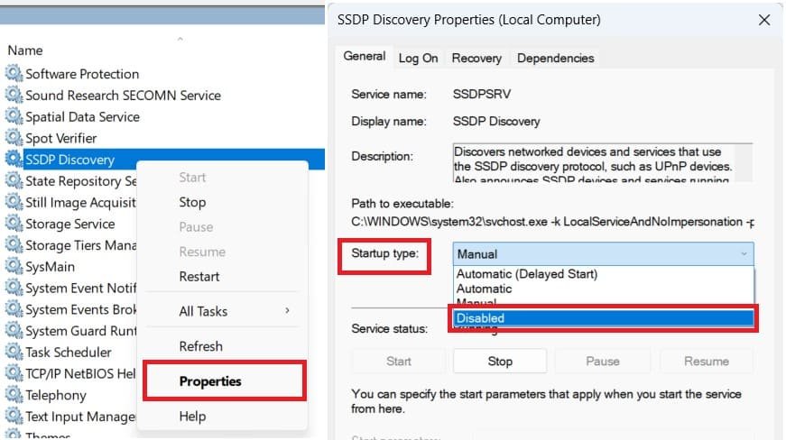 How do I disable SSDP Network Discovery? How do I disable SSDP Network Discovery?