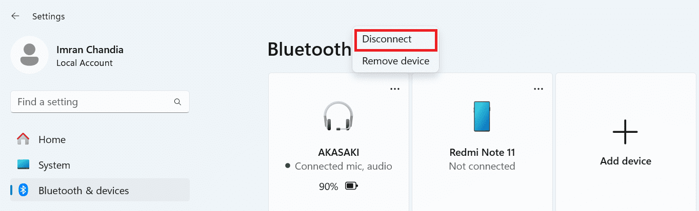windows 11 Bluedisconnect