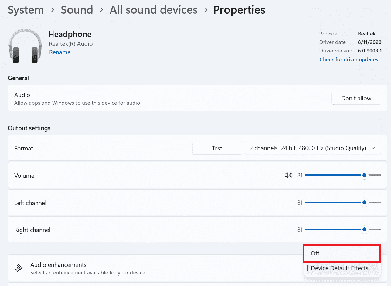 Turn off Windows' Audio Enhancing Feature Turn off Windows' Audio Enhancing Feature