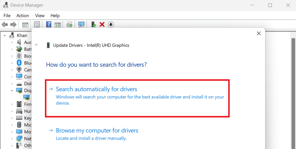 windows 11 search automatically for drivers