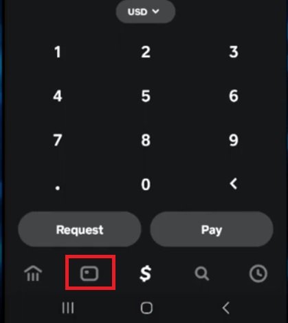 Cash app card button