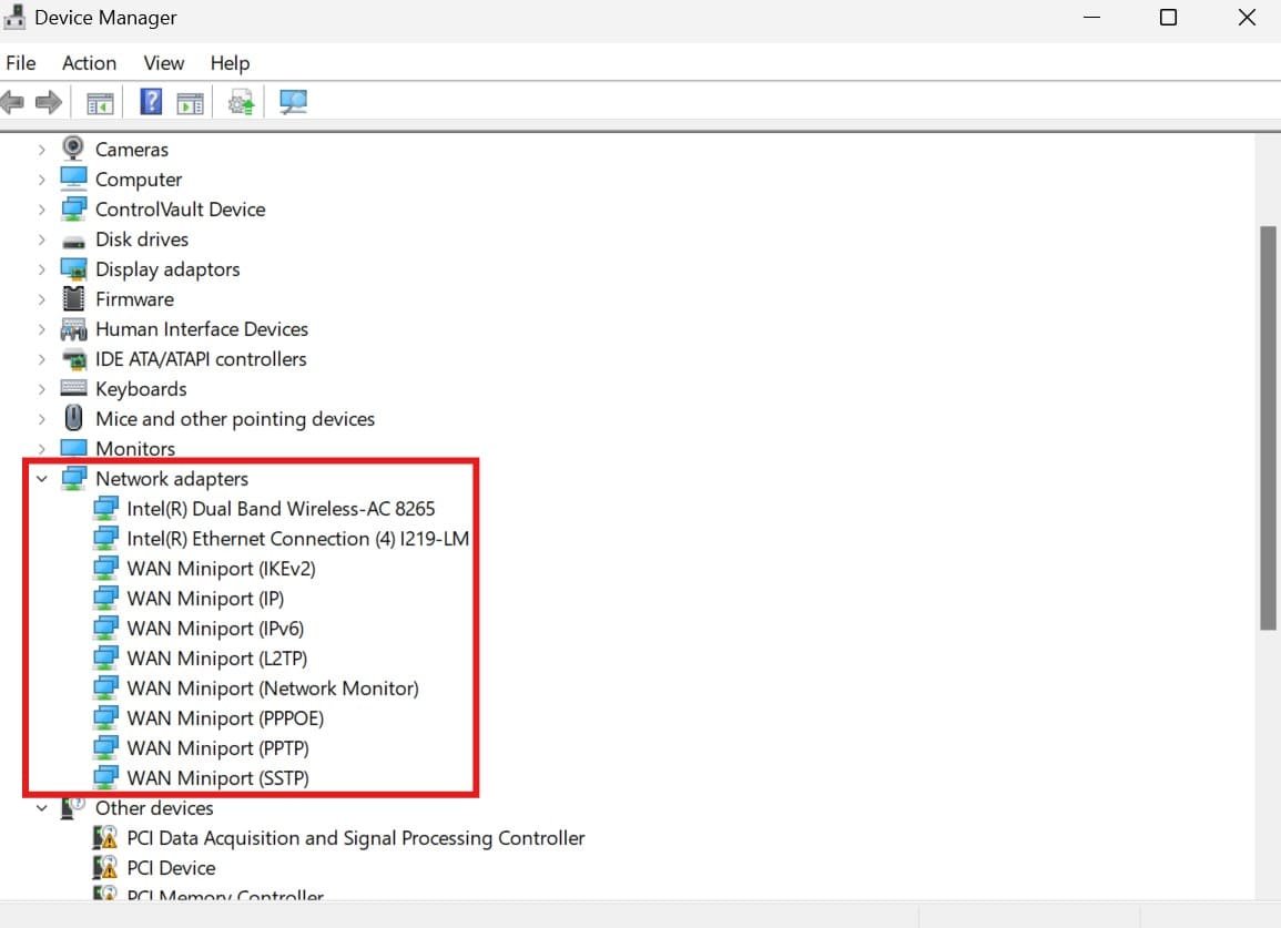 Checking the Network Adapter Driver