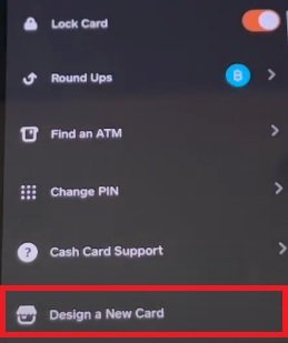 Design a new Cash card
