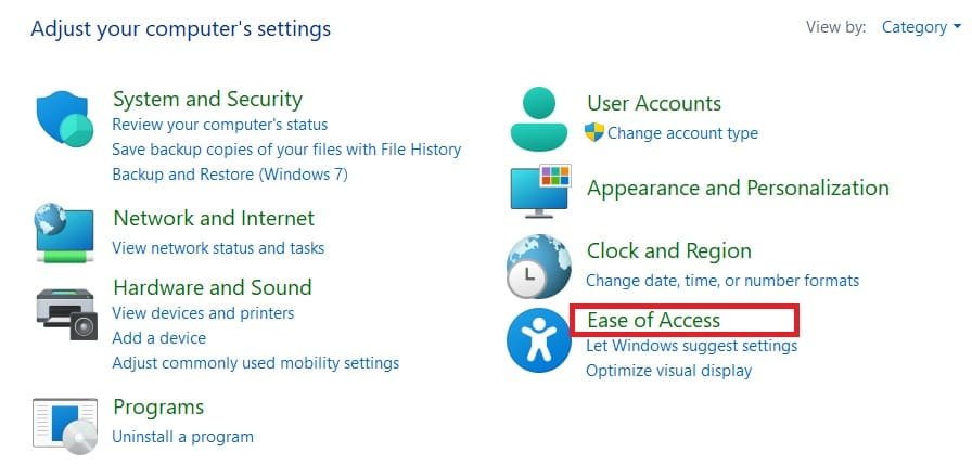 Ease of Access