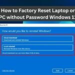 Factory Reset Laptop or PC without Password Windows 11