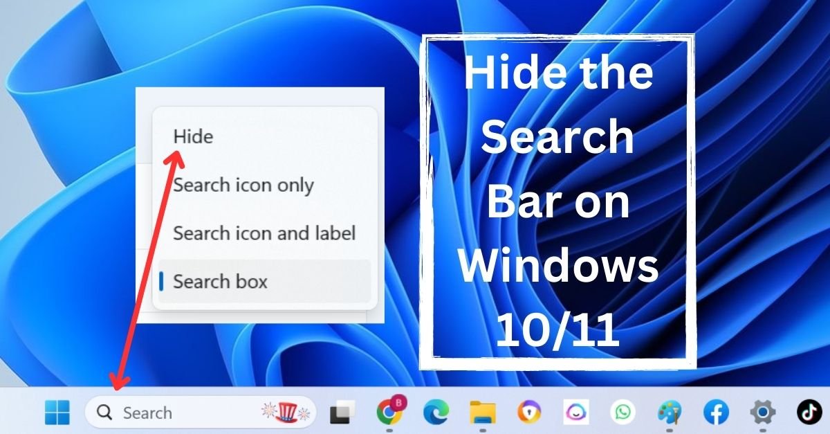 Hide the Search Bar on Windows 11/10