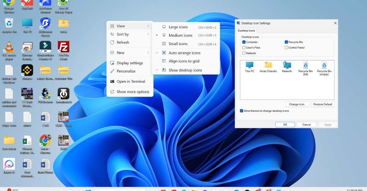 Show or Hide Desktop Icons Windows 11