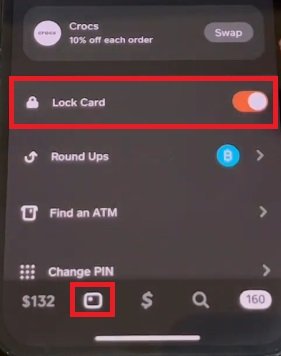 Lock Cash App Card