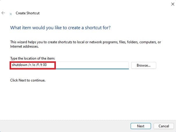 force shutdown windows 11