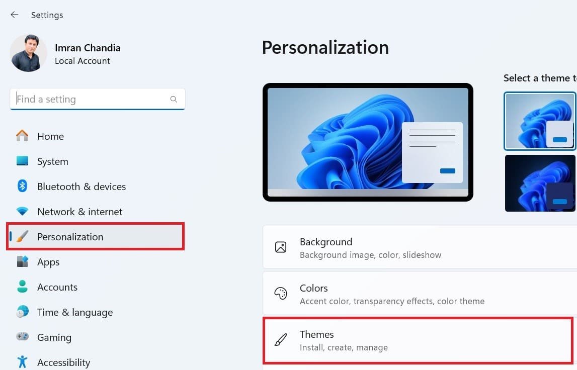 windows 11 themes settings windows 11 themes settings