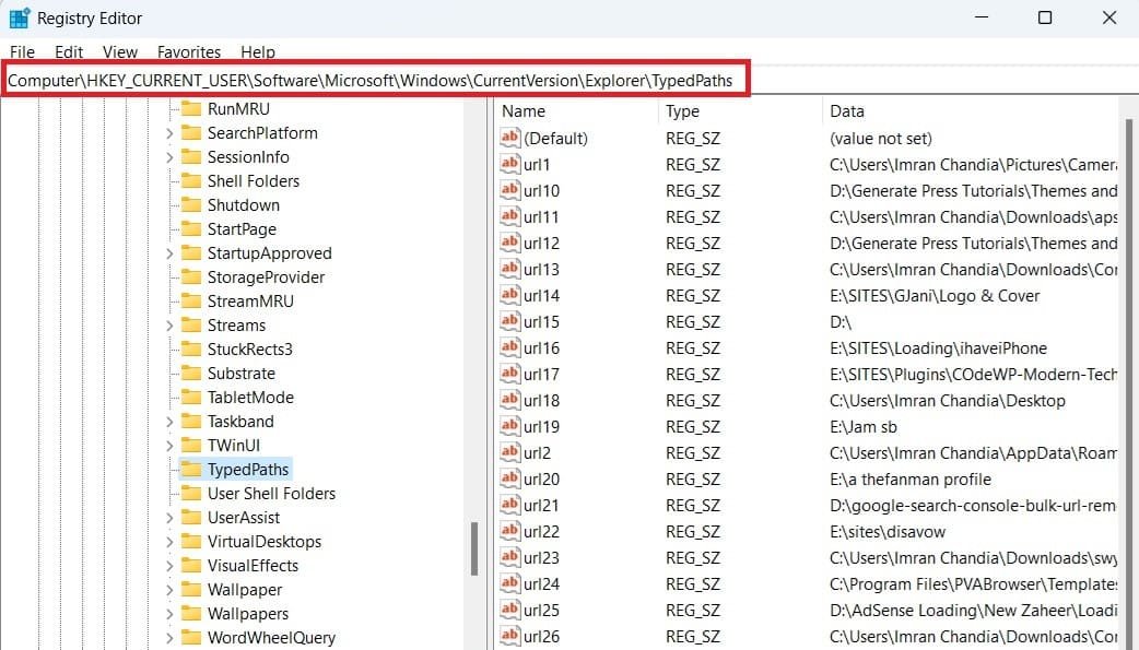Open Typedpath in Windows 11 Registry Open Typedpath in Windows 11 Registry