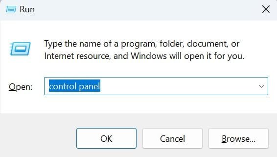 windows 11 control panel