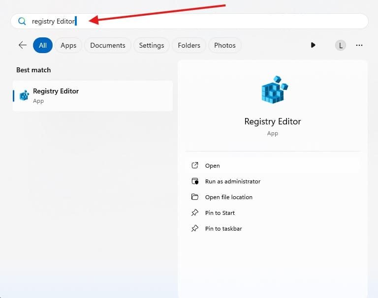 windows 11 registry editor
