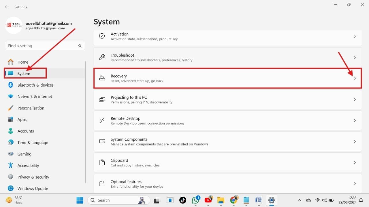 windows 11 system and Recovery Option windows 11 system and Recovery Option