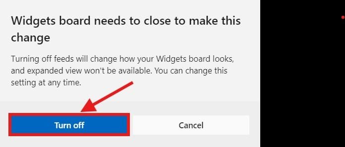 windows 11 turn off Feeds
