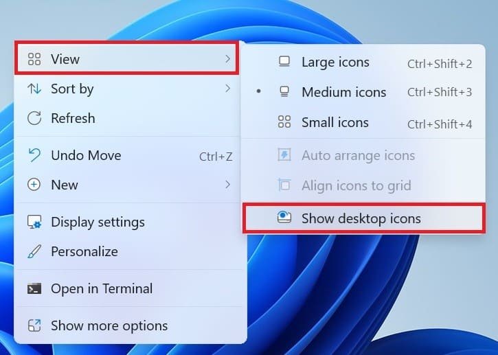 Show or Hide Icons on Your Desktop in Windows 11 Show or Hide Icons on Your Desktop in Windows 11