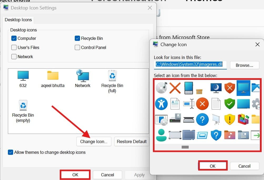 How to change the desktop folder icon Windows 11 (