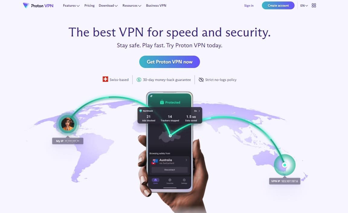 Proton VPN for JioCinema with fast streaming speeds