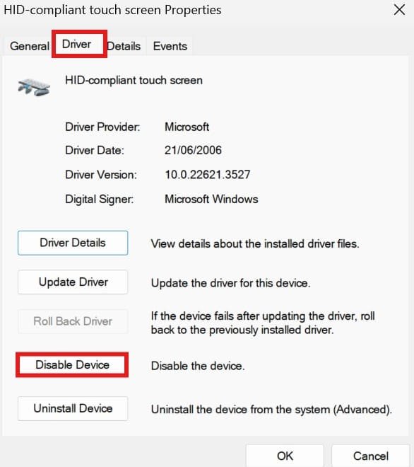 Disable Touch Screen Permanently in Windows 11