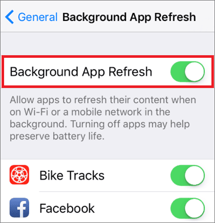 iPhone background app refresh iOS 18 or 17